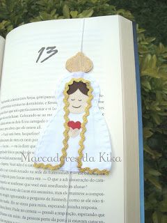 Lembrancinhas Fáceis de Fazer religiosas marcador no formato de santa