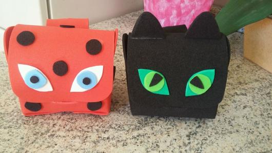 Lembrancinhas Ladybug mochila porta kit de pintura