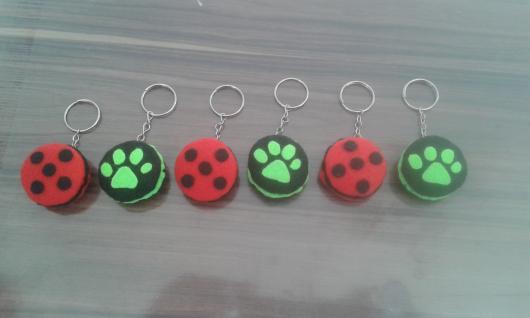 Lembrancinhas Ladybug em feltro chaveirinho