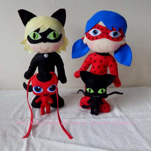 Lembrancinhas Ladybug em feltro miniaturas