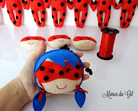 Lembrancinhas Ladybug em feltro bonequinha Ladybug
