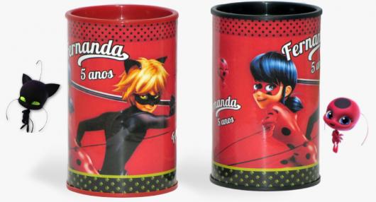 Lembrancinhas Ladybug e Catnoir cofrinho personalizado