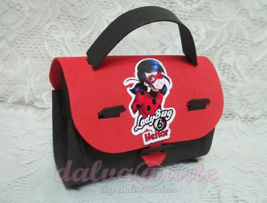 Lembrancinhas Ladybug maletinha de EVA