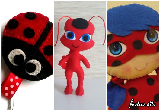 Ideias de Lembrancinhas Ladybug feltro