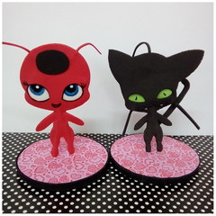 Lembrancinhas Ladybug miniatura de EVA