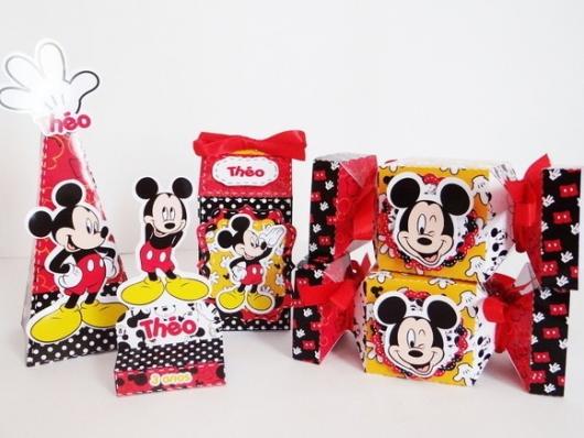 Lembrancinhas Personalizadas Mickey: caixinhas de papel