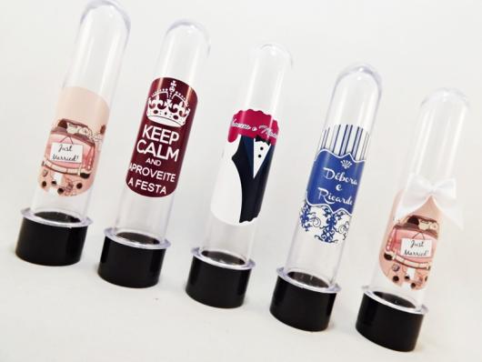 Lembrancinhas Personalizadas para Casamento: tubete