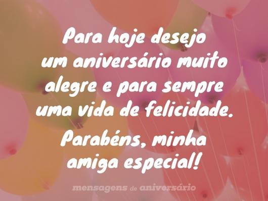 Mensagem de Aniversário para Amiga de escola