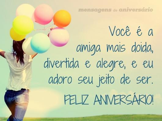 Mensagem de Aniversário para Amiga doida