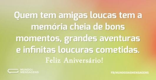 Mensagem de Aniversário para Amiga doida