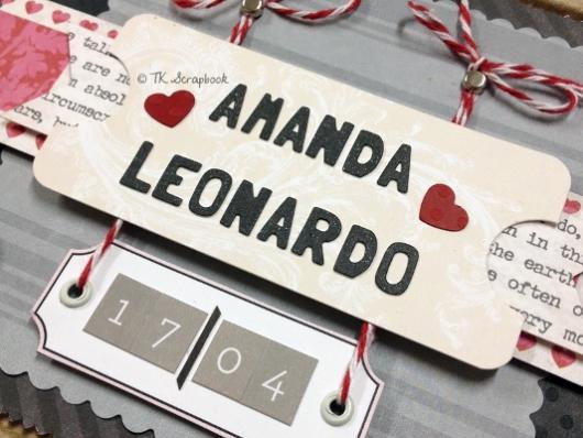 Presente Dia dos Namorados: placa de metal com nome do casal