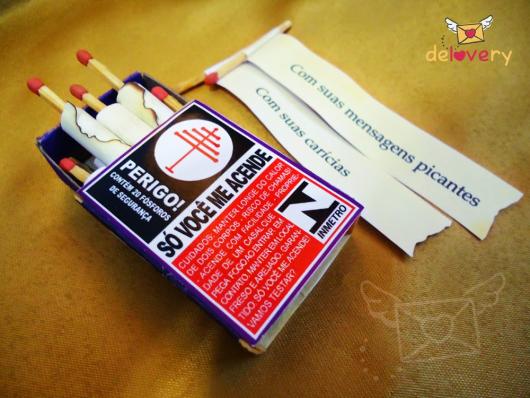 Presente Dia dos Namorados: caixinha de fósforo com frases