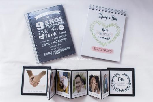 Presente Dia dos Namorados: caderneta e porta-retrato personalizados