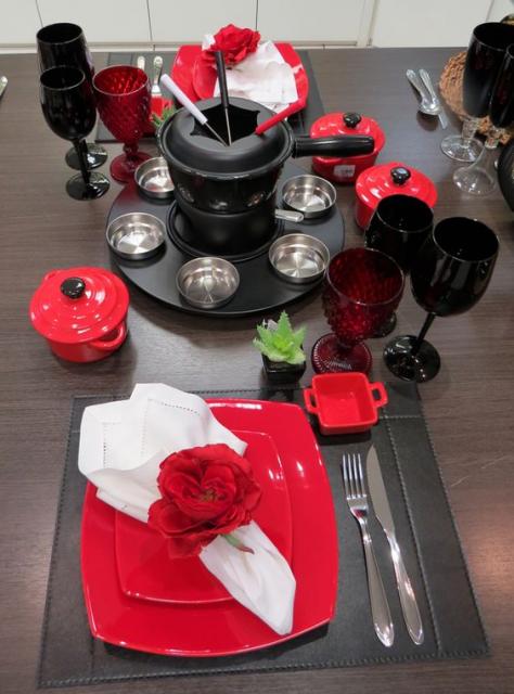 jantar romântico fondue