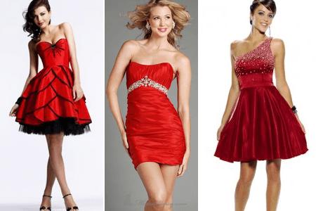 Vestido de Formatura Vermelho modelos curtos