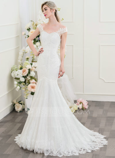 vestido de noiva simples sereia