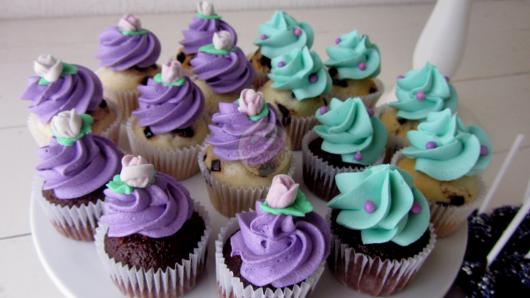 Cupcake Princesa Sofia gostoso de ganache