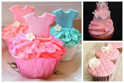Cupcakes rosa.
