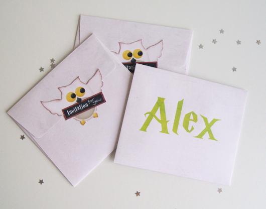 convite Harry Potter com envelope branco