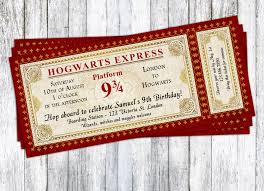 convite Harry Potter ingresso plataforma de trem