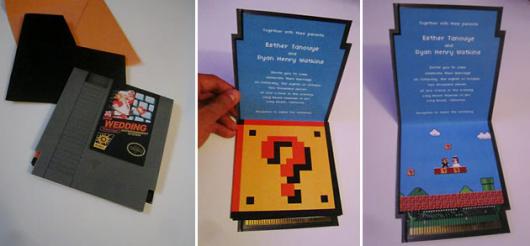 convites de noivado criativos em formato de nintendo