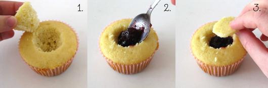 Cupcake de Baunilha recheio de chocolate