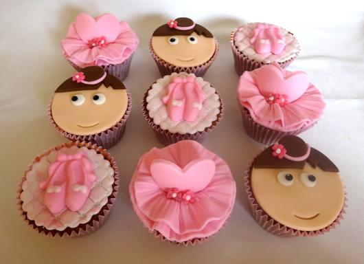 cupcake rosa bailarina