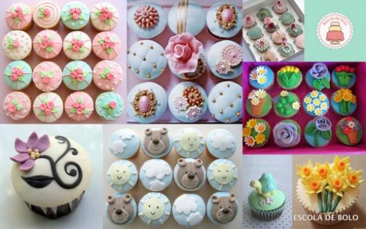Cupcakes Decorados com pasta americana modelos