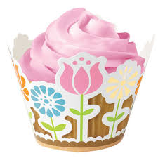 Cupcakes Decorados com wrapper de flores