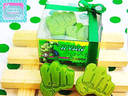 Festa do Hulk modelo de lembrancinha sabonete