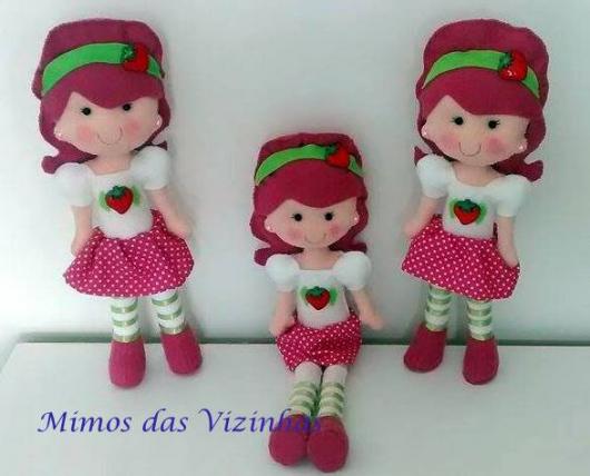 Lembrancinha da Moranguinho Moranguinho de feltro