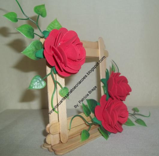 Lembrancinha Dia das Mães com palito de picolé porta retrato