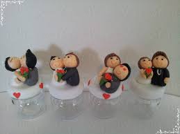 lembrancinhas de casamento de biscuit potinhos