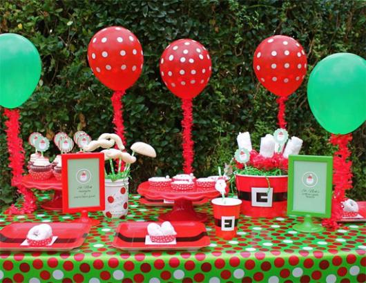 Mesversário decoração Natal ao ar livre