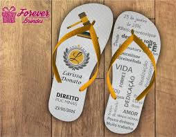 Presente de Formatura Direito chinelo personalizado