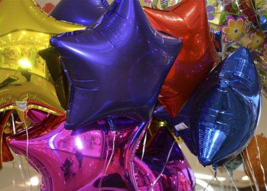 Balões de Festa metalizados com formato de estrela
