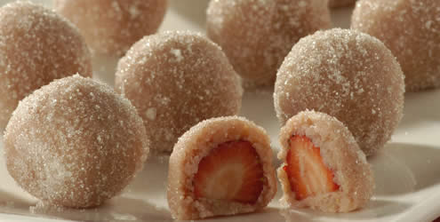 beijinho gourmet com morango