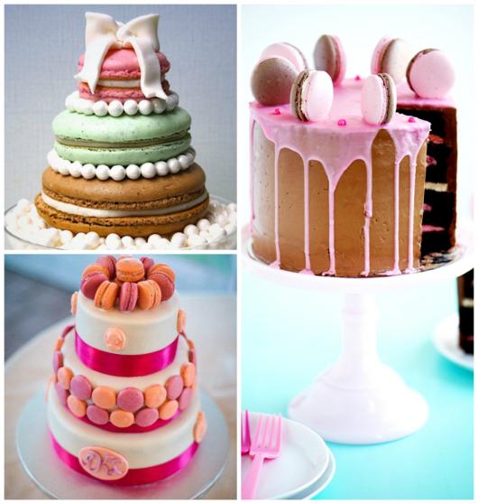 Bolo de Aniversário Feminino de luxo com macarrom