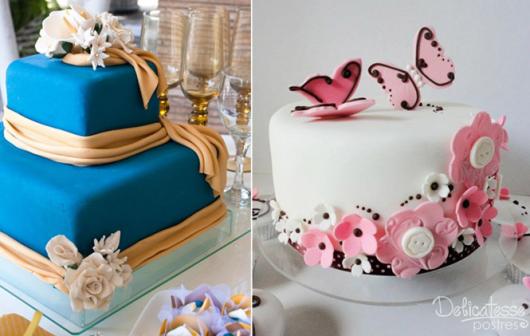 Bolo de Aniversário Feminino de luxo com borboletas