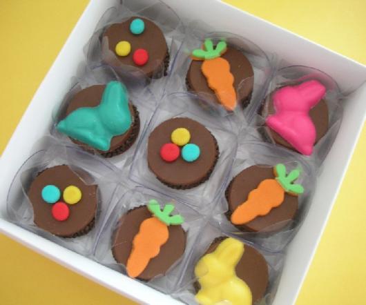 Bombons Finos para Páscoa com cenourinha em cima