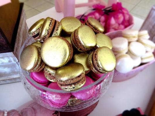 como fazer macarons dourados