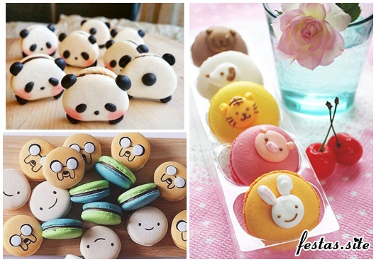 como fazer macarons com formato de panda