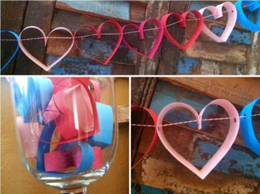 Decoração Dia das Mães com corações