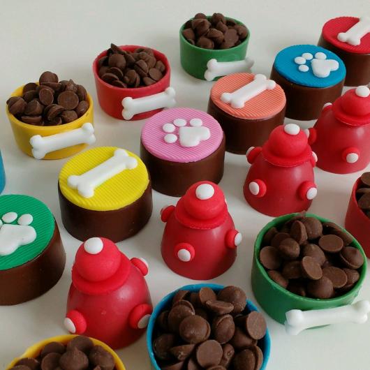 Doces Personalizados copinho de chocolate Patrulha Canina