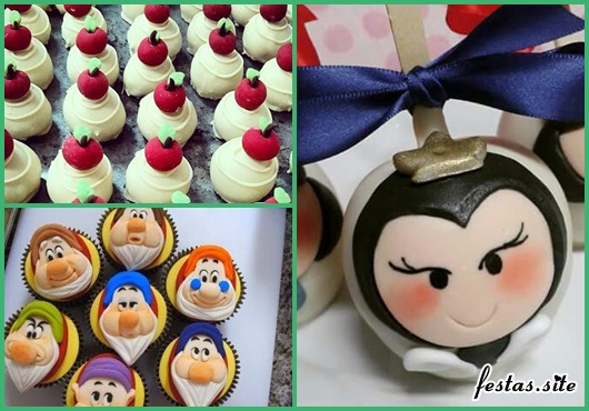 Doces Personalizados Branca de Neve cupcake