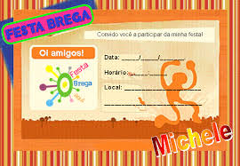 Festa Brega convite cartão laranja