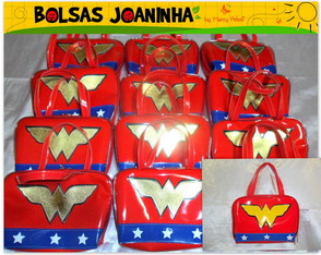 Festa Mulher Maravilha lembrancinha bolsinha