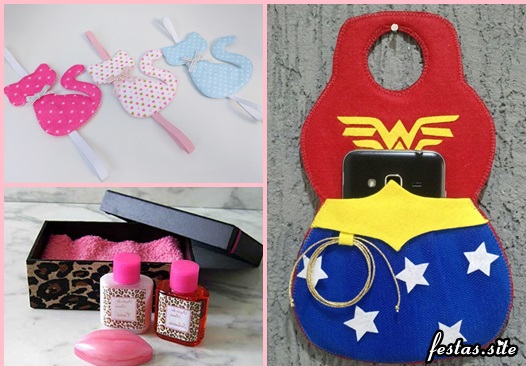 Lembrancinhas de 18 Anos porta celular Mulher Maravilha