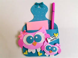 Lembrancinhas para Mulheres para Dia das Mães porta bilhete de corujinha de EVA