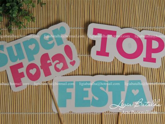 Plaquinhas para Festa do pijama com frase festa top